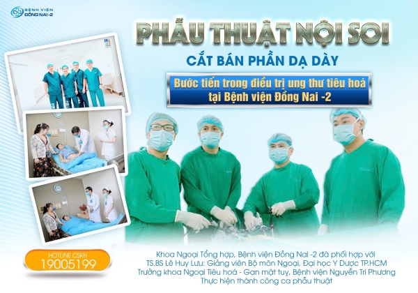 Bệnh viện Đồng Nai -2 đạt bước xa với phẫu thuật nội soi và cắt bán phần dạ dày