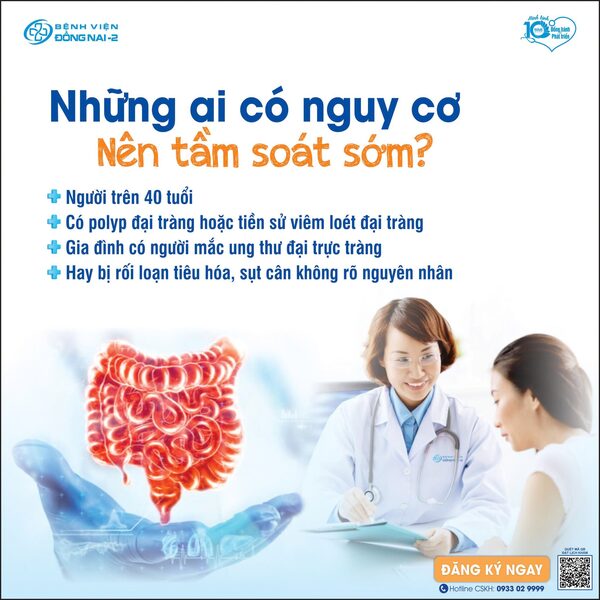Nên tầm soát sớm để phát hiện sớm các dấu hiệu bất thường của bệnh đại tràng