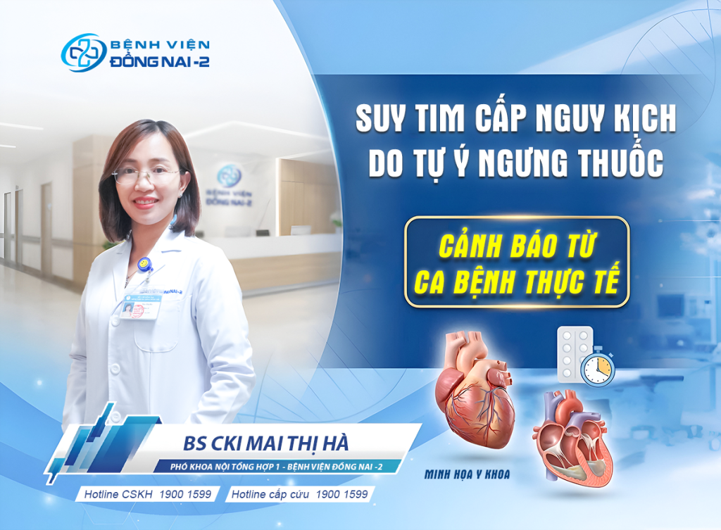 BS.CKI Mai Thị Hà - Phó Khoa Nội Tổng Hợp 1 chia sẽ về Suy Tim Cấp
