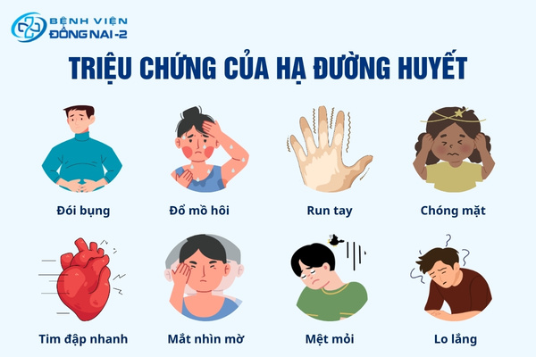 Triệu chứng hạ đường huyết ở người bình thường tiến triển từ nhẹ đến nặng