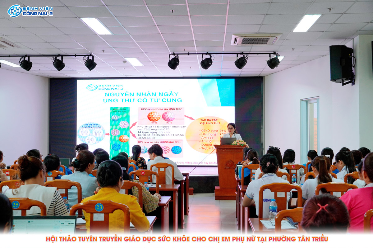 Ung thư cổ tử cung: Hội thảo sức khỏe phụ nữ tại Tân Triều