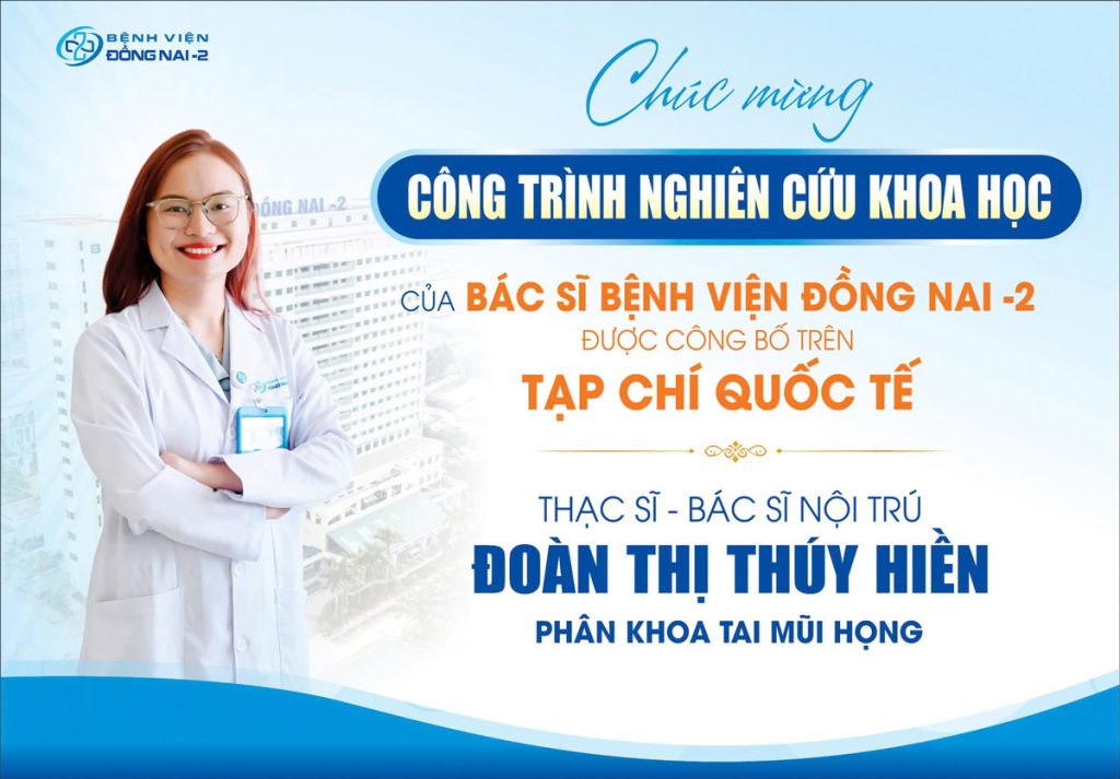 Bác sĩ Đoàn Thị Thúy Hiền có nghiên cứu đăng tạp chí quốc tế