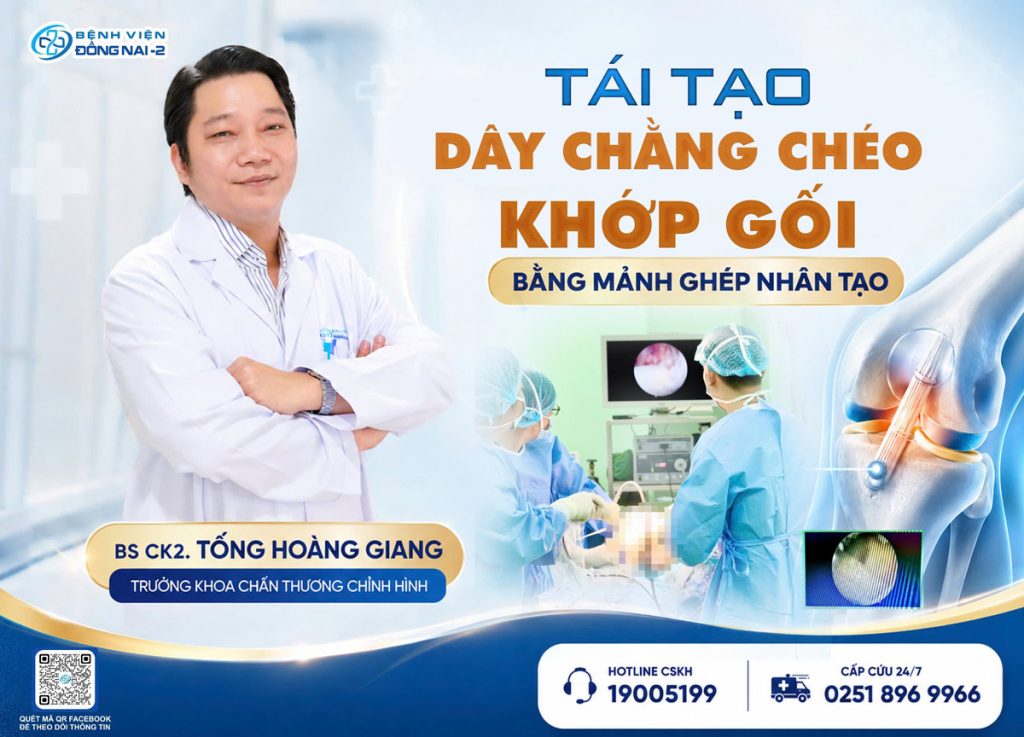 Tái tạo dây chằng chéo khớp gối bằng mảnh ghép nhân tạo