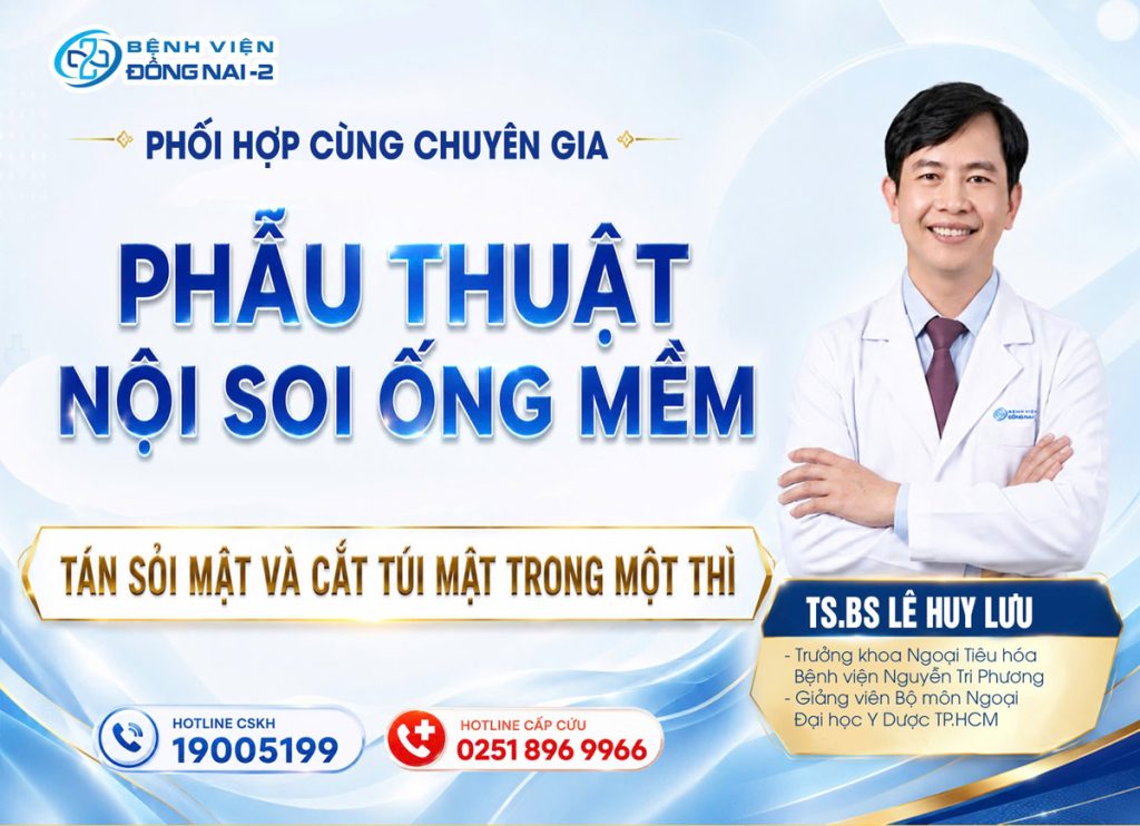 Phẫu thuật nội soi ống mềm tán sỏi mật tại Bệnh viện Đồng Nai -2