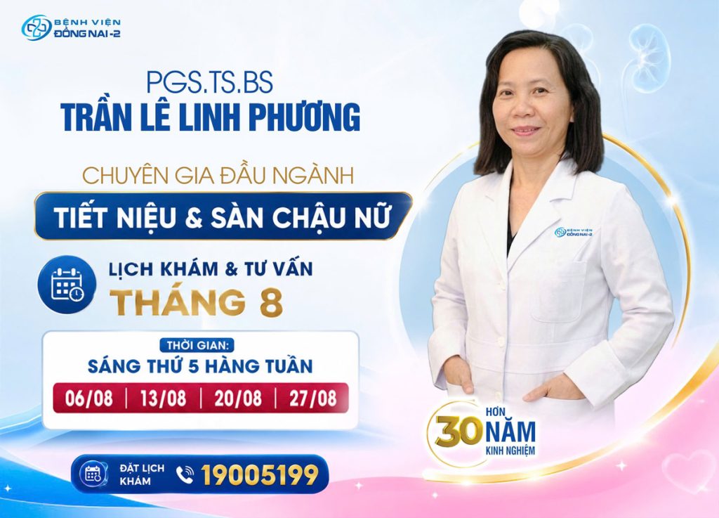 Lịch khám PGS.TS.BS Trần Lê Linh Phương tháng 8/2026 