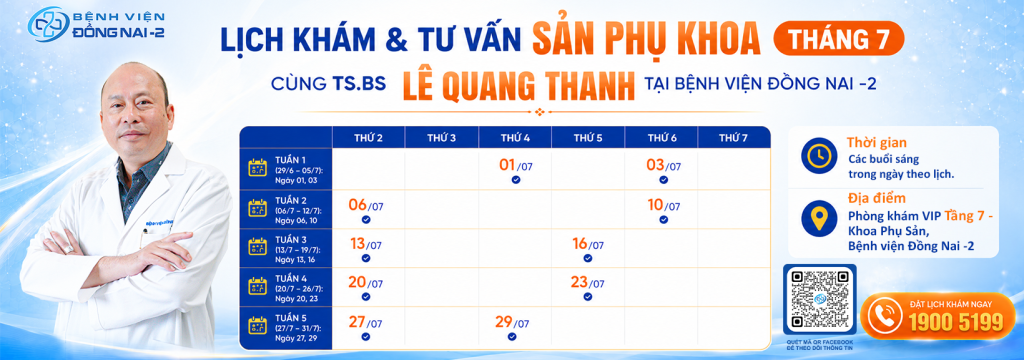 Lịch khám TS BS Lê Quang Thanh tại Bệnh viện Đồng Nai -2