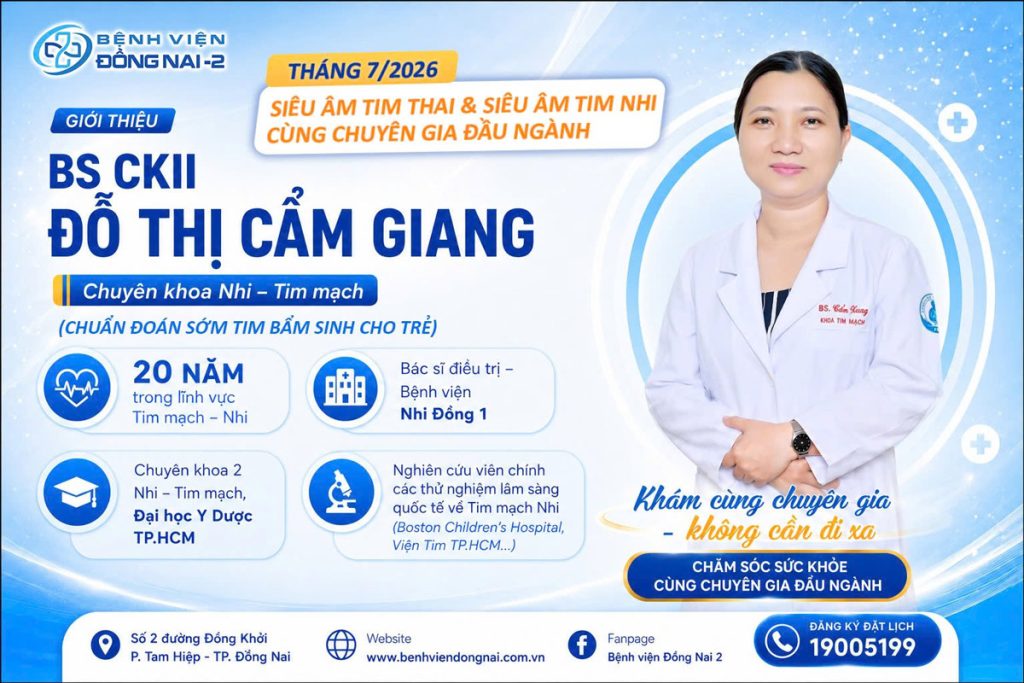 Siêu âm tim thai cùng BS CKII Đỗ Thị Cẩm Giang tại Bệnh Viện Đồng Nai -2