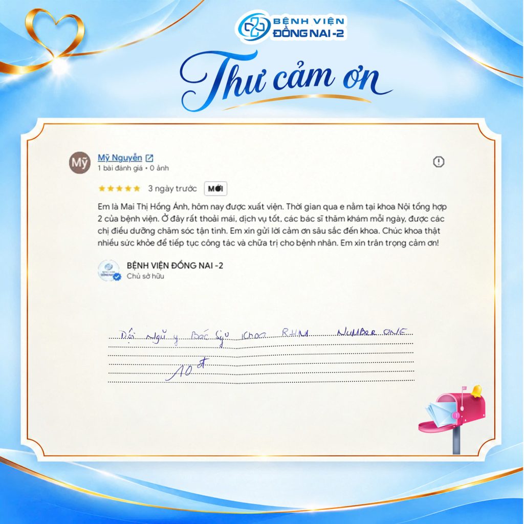 Thư cảm ơn của người bệnh gửi Bệnh viện Đồng Nai -2