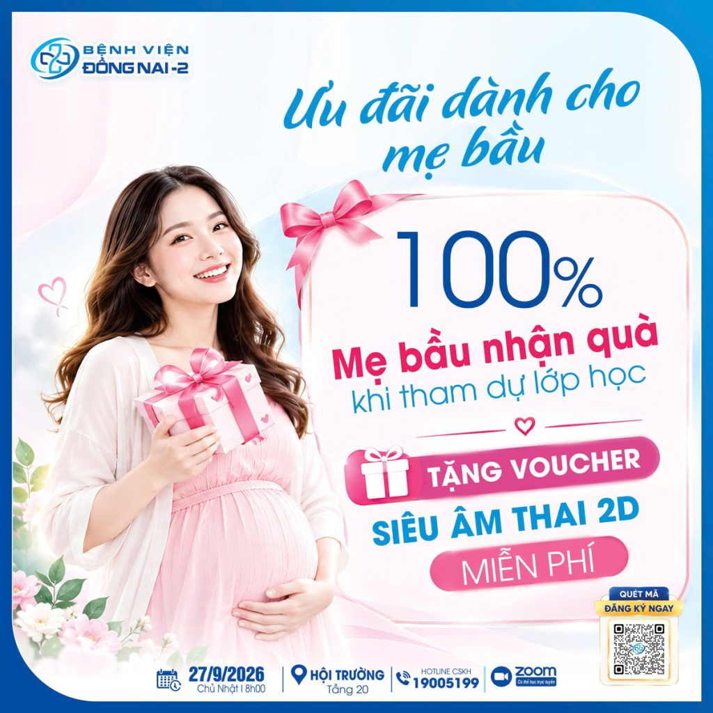 Lớp học tiền sản 9/2026: Chăm sóc sức khỏe phụ khoa thai kỳ